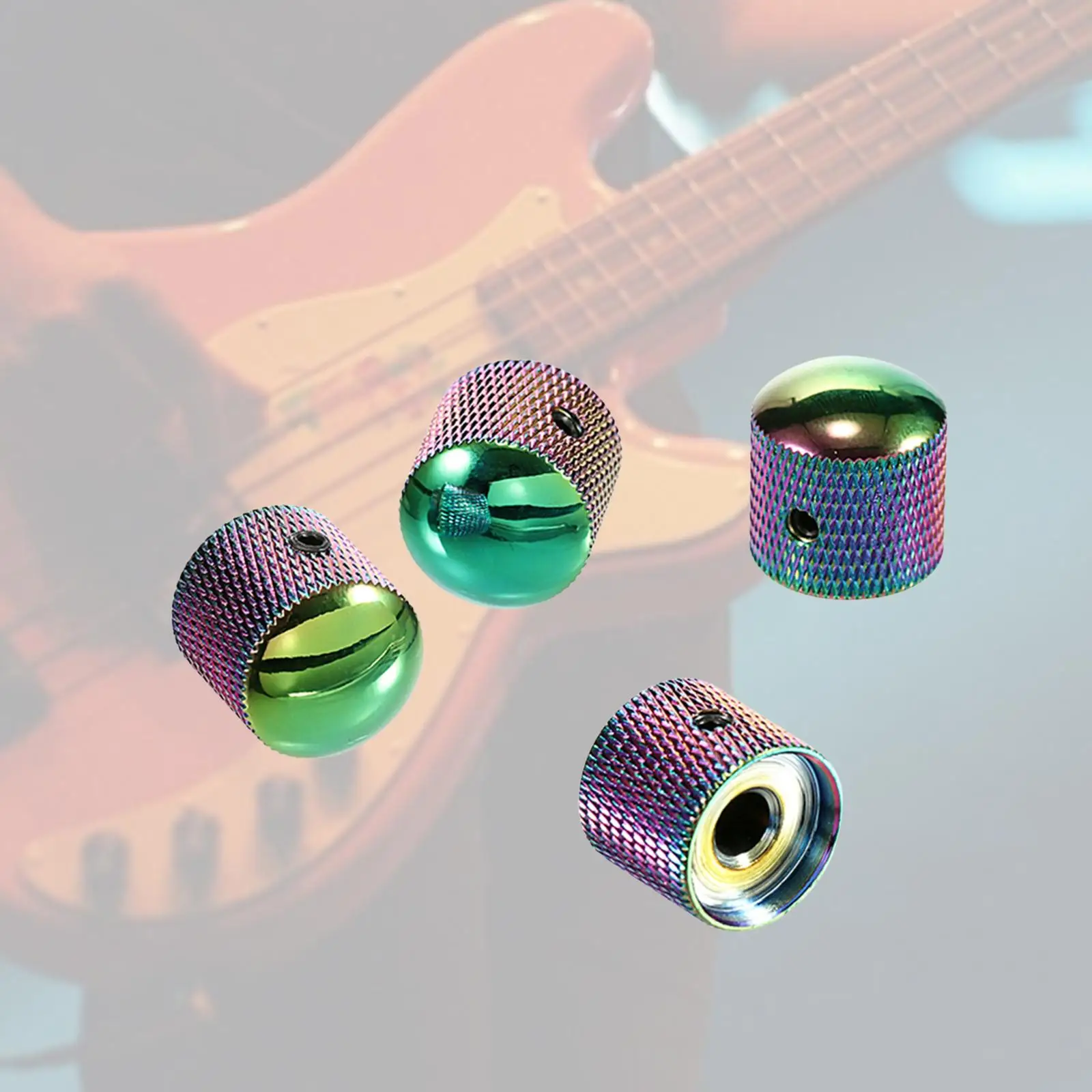 

4Pcs Electric Guitar Bass Knobs Replace Professional Spare Parts Accessories