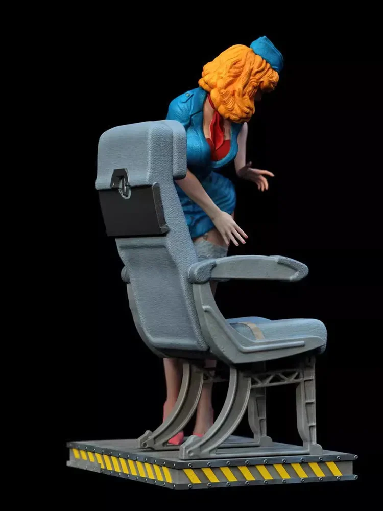 1/24 75mm  1/18  100mm Resin Model Airline Stewardess Sculpture Figurine Unpainted No Color RW-1285