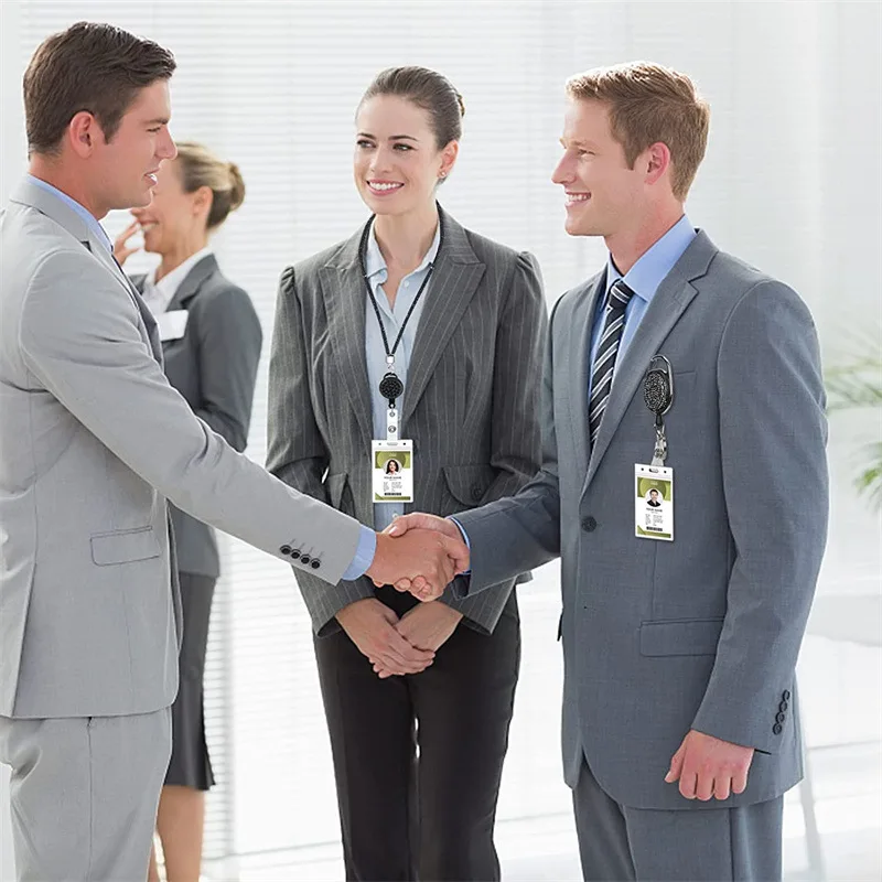 2Pack Rhinestone Retractable Badge Reel Lanyards ID Card Holder Set Bling Crystal Mesh Neck Lanyard Keychain for Students Doctor