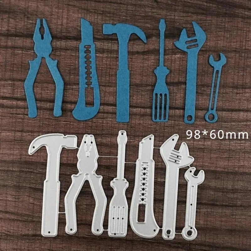 Wrench Hammer Screwdriver Tools Metal Cutting Dies Scrapbooking Dies Carbon Craft Cut Die Photo