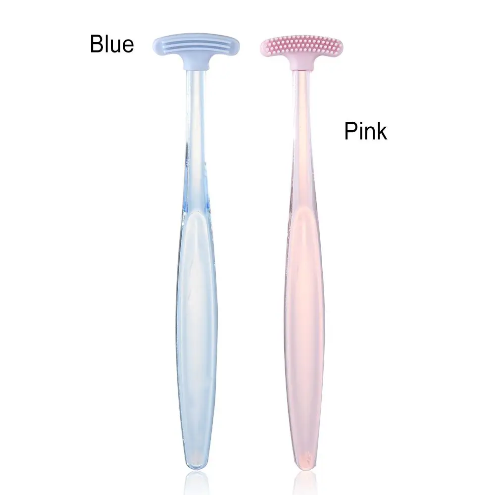 Silicone Useful Double sided Health Care Tool Bad Breath Cleaner Brush Oral Clean Tongue Scraper  Dental Care