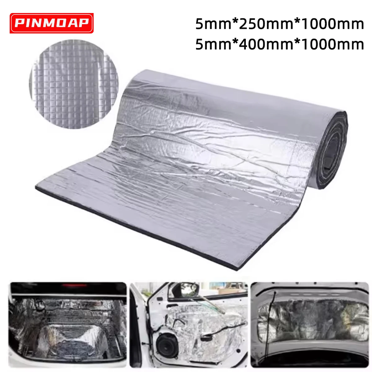 سيارة الحرارة والصوت العازلة القطن الحصير 5 مللي متر الألومنيوم احباط الباب بونيه الاهتزاز عزل الحصير الحصير حماية الضوضاء