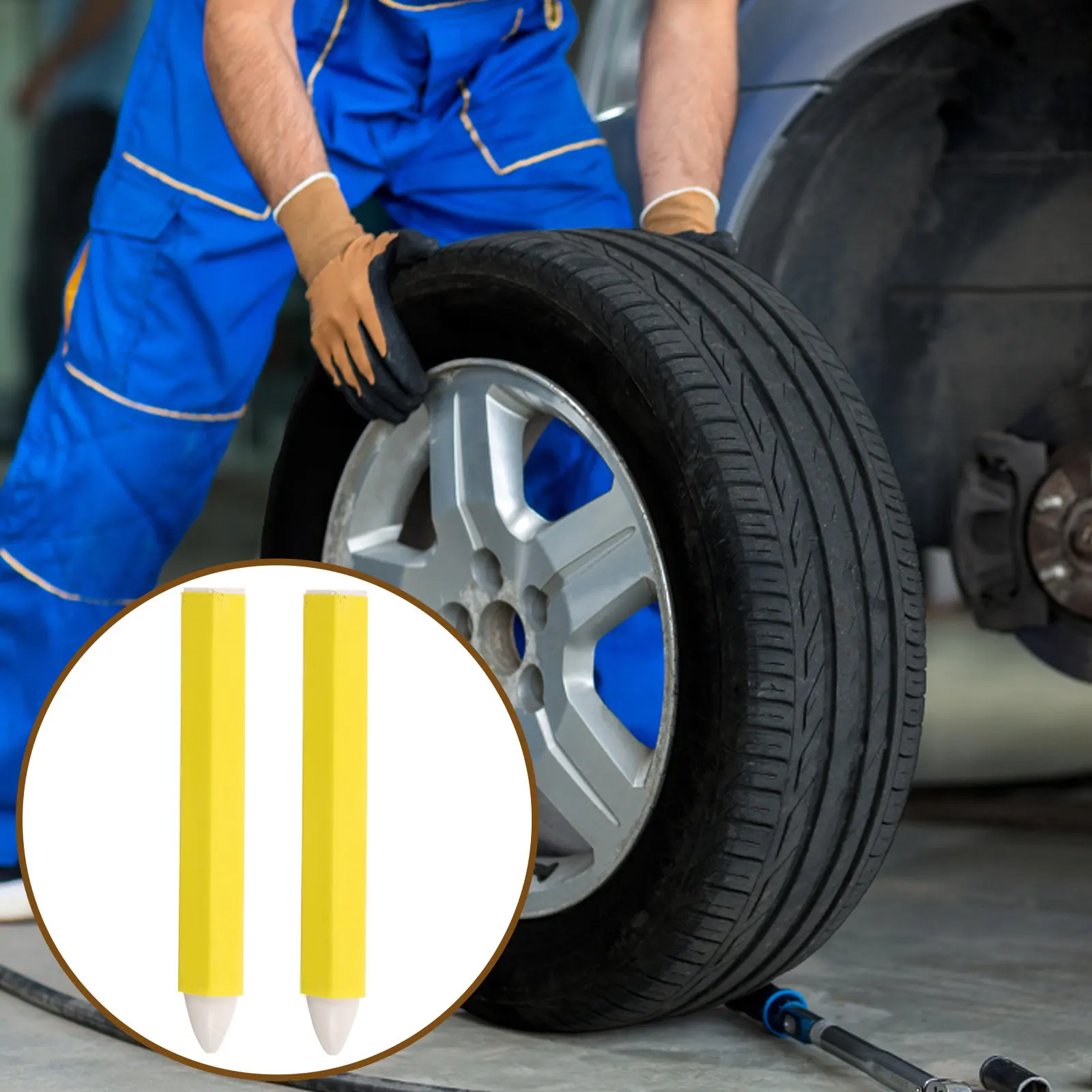 

6Pcs Tire Marking Crayon Precise Waterproof Repair Tool Portable Car Paint Pen Auto Maintenance Accessories Tire Repair Marker