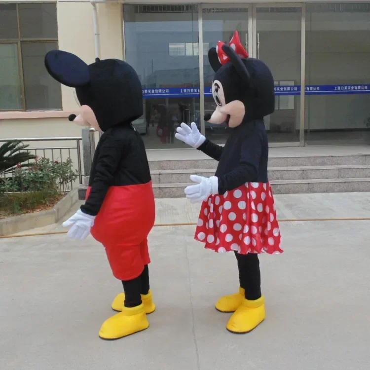 Cosplay Mouse Boy Mickey and Mouse Girl Minnie  Cartoon character costume Mascot Advertising Costume Party Animal carnival toy