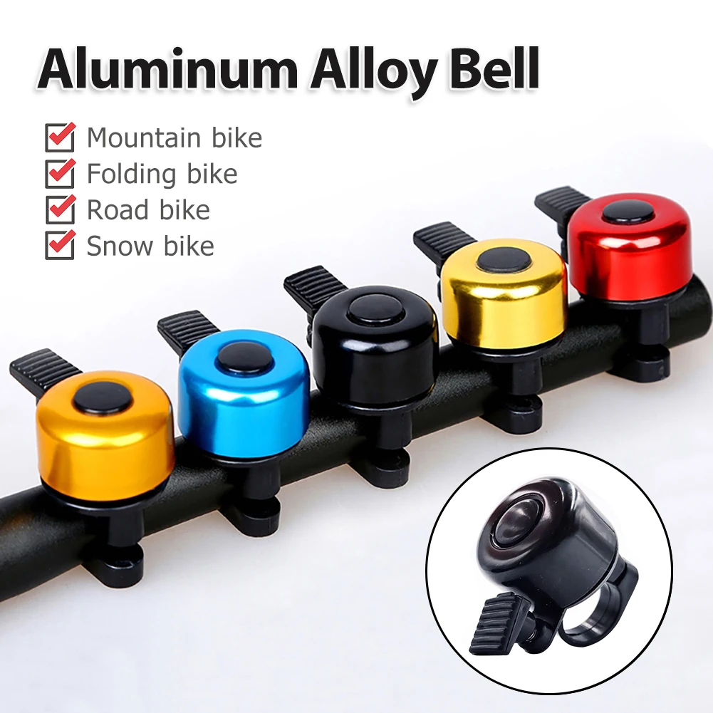 Dual-ring Alloy Bicycle Bell MTB Bike Horn Bike Ring Sound Alarm For Safety Cycling Handlebar Bicycle Call Bike Accessories