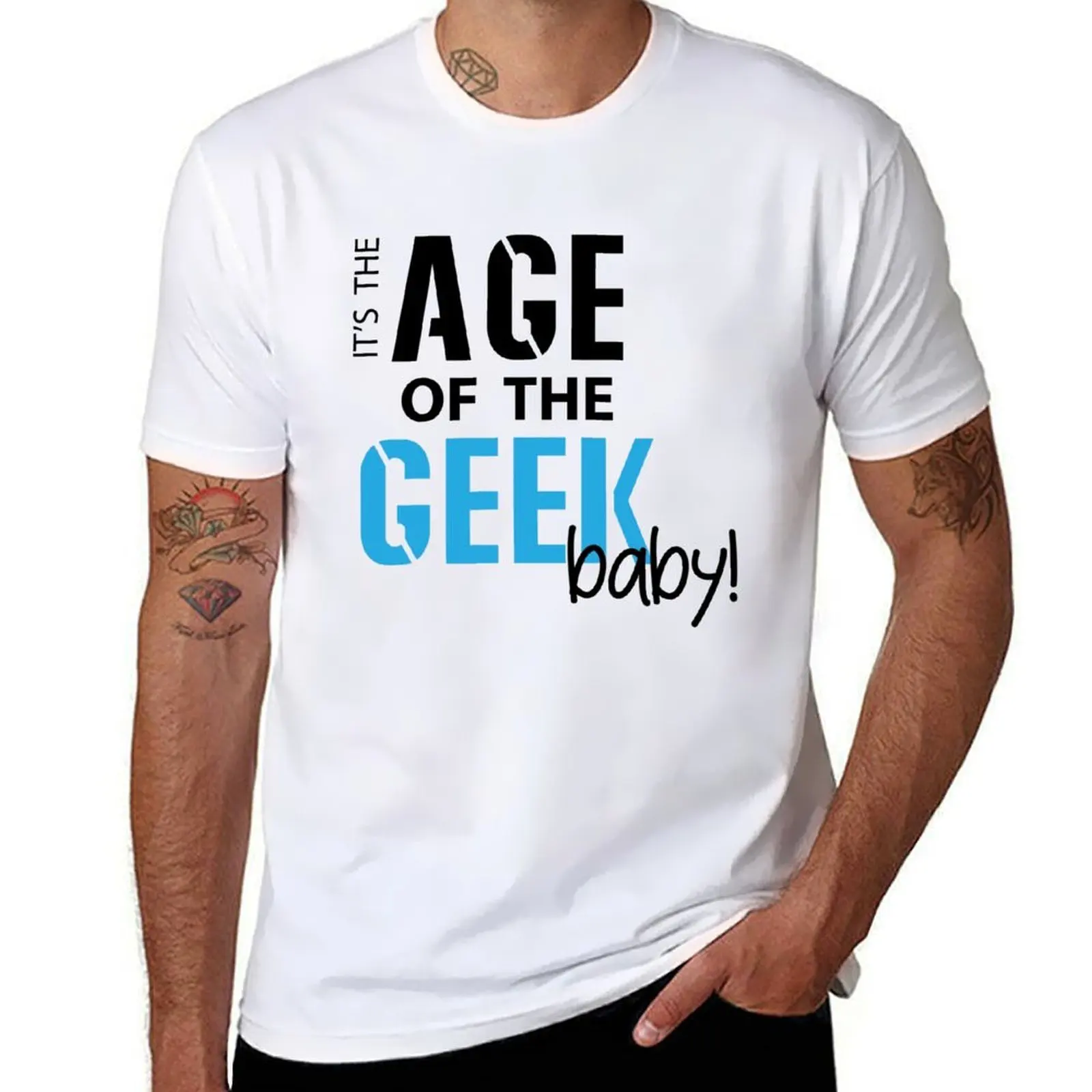 

Футболка Age of the Geek, мужская футболка из 100% хлопка, мужская футболка, летняя футболка