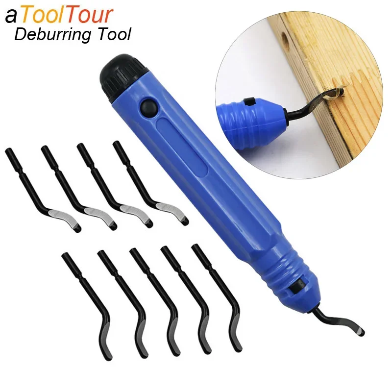 Handle Burr Metal Repair Deburring Tool Kit NB1100 Router Bit Rotary Deburr BS1010 Blades Remover Hand Tool For Wood Plastic
