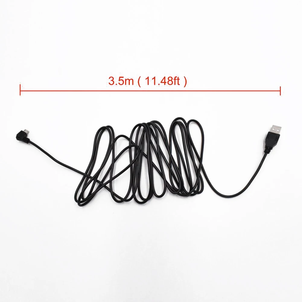 USB Cable for In-Vehicle DVR Camera GPS PAD Mobile Device Charging 3.5 Meter Length Compatible with 5V Systems
