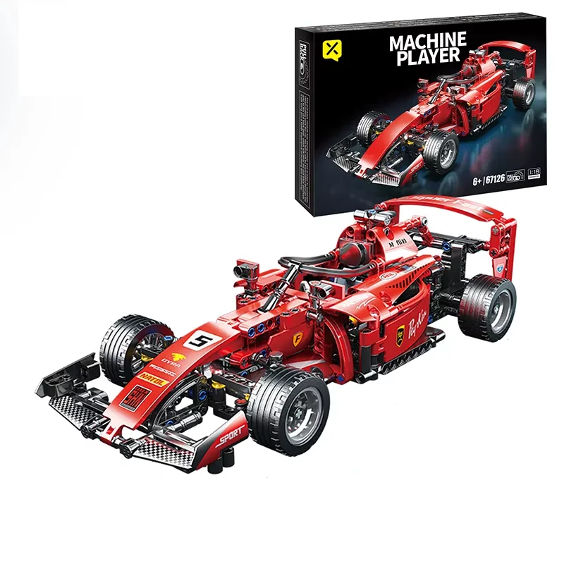 485PCS F1 RC Auto da corsa Building Blocks Set Auto telecomandata Cool Modello da collezione Kit di auto Costruzione di giocattoli Ragazzi San Valentino