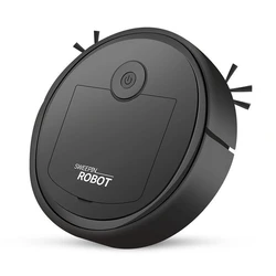 Robotic Vacuum Intelligent Low Noise Floor Sweeper Dust Catcher Carpet Cleaner ,Black