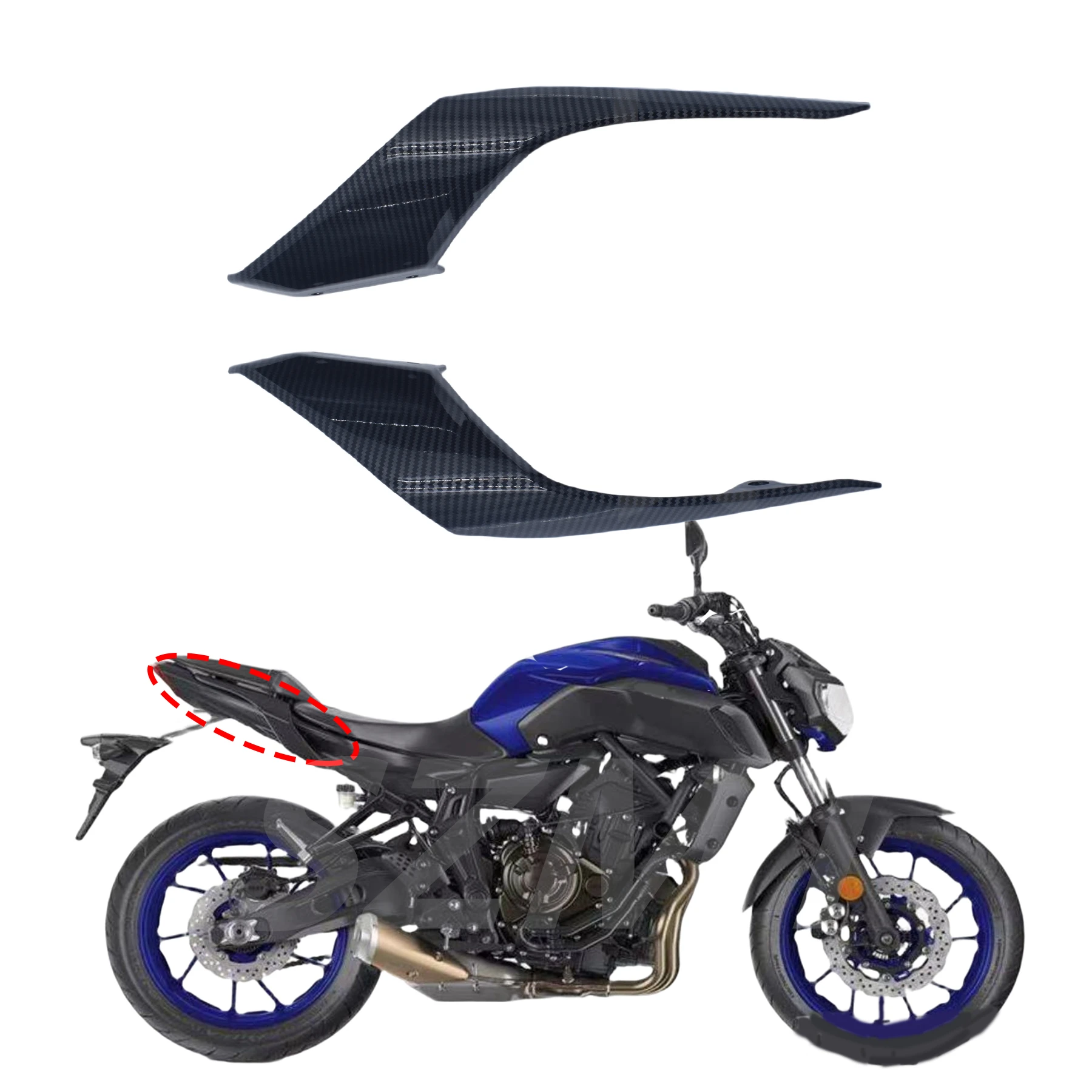 

Black Rear Tail Side Seat Frame Cover Motorcycle Fairing Cowl Fit For YAMAHA MT07 MT-07 MT 07 2018 2019 2020