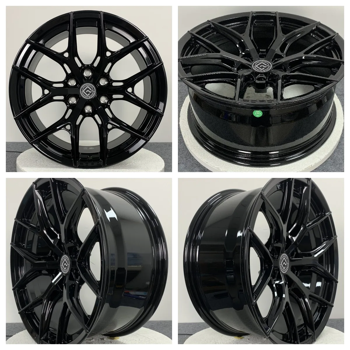 Factory Direct 20x9.0 Aluminum Alloy Forged Rims 6X139.7 Bright Black Fully Coated Passenger Car Wheels