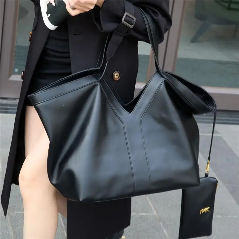 

Модная сумка-тоут в стиле ретро, большая сумка Capaci, сумка на одно плечо, сумка Sli, повседневная шикарная кожаная сумка