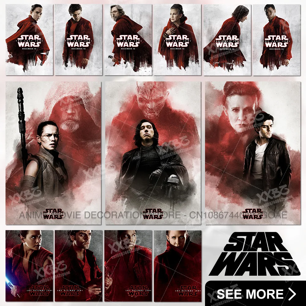 

Star Wars Poster Movie Rogue One Home Decoration Jyn Erso Canvas Cassian Andor Painting Luke Skywalker Wall Art Han Solo Picture