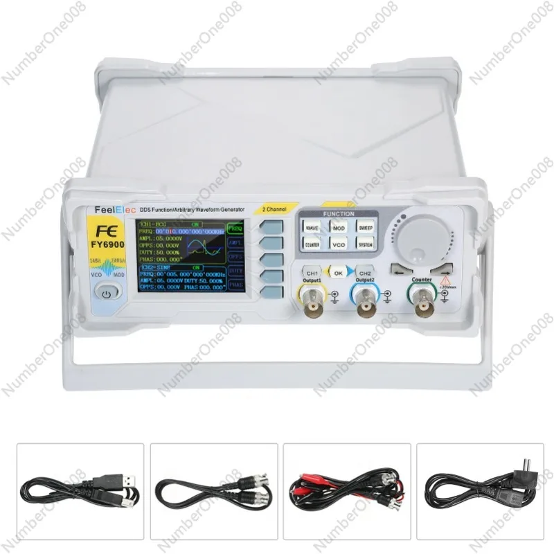 

FY6900-100M Digital DDS Signal Generator Dual-channel Signal/Arbitrary Waveform Generator Pulse Signal Source Frequency Meter