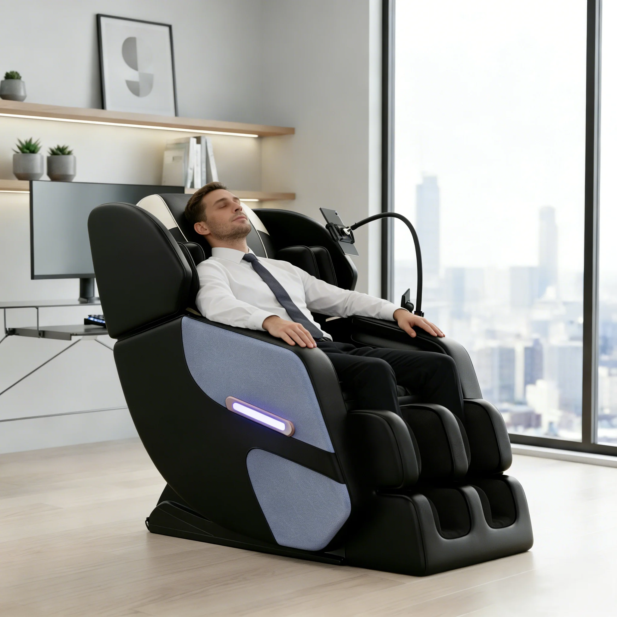 Zero Gravity Massage Chair Recliner with Full Body Air Pressure & 6 Massage Heads for Deep Relaxation & Full Body Muscle Relief