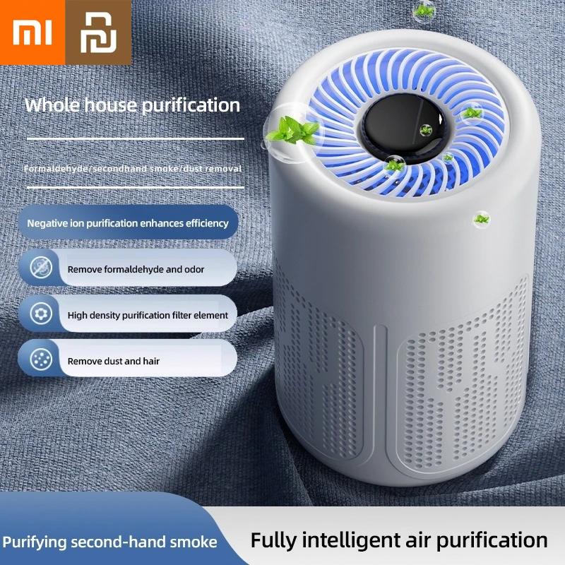 Purificador de aire Xiaomi Youpin, generador de iones negativos de olor a humo, purificador de aire HEPA para el hogar, purificador eficiente de formaldehído de aire Mi