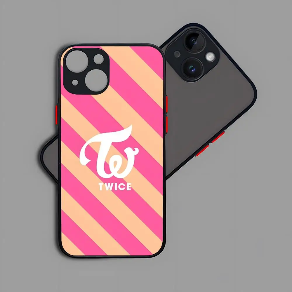 Korean KPOP Girl Group TWICE Phone Case Matte Transparent For 15 iPhone 12 11 13 Pro Max X XR XS 8 SE Plus Luxury Back Cover