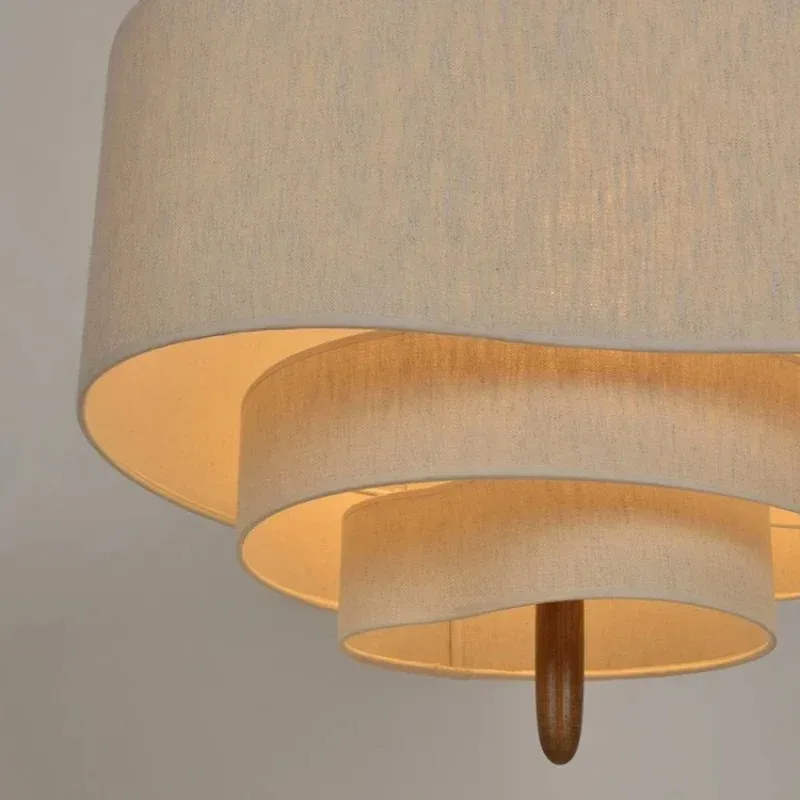 

Pebble Pendant Light Bohemia Wabi Sabi Pendant Lamp For Kitchen Living Room Bedroom Led Multilayer Cloth Fabric Chandelier