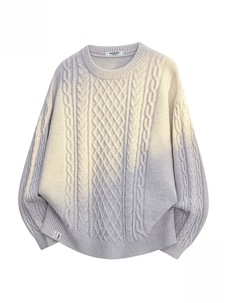 

PaulFrank Men's Thiened Loose Fit round Ne Knitwear Casual Versatile Autumn Sweater Comfortable Warm Soft Polyester Nylon