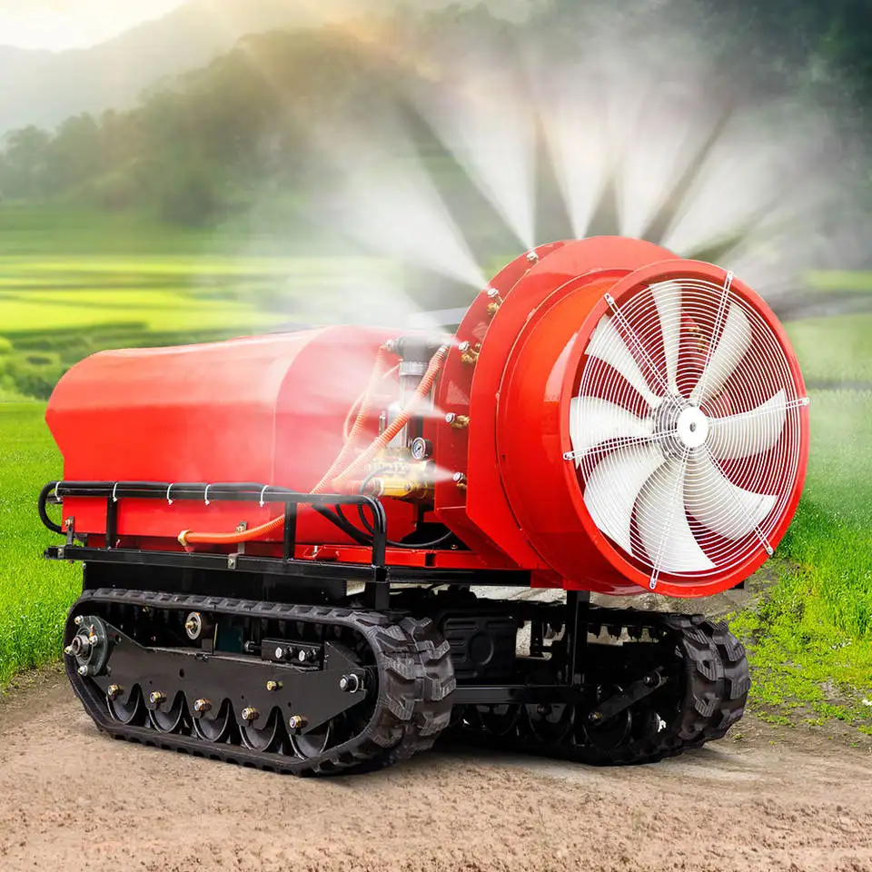 Remote Control Tracked Spray Fogging Machine Farmland Orchard Agriculture Crawler Self-Propelled Sprayer
