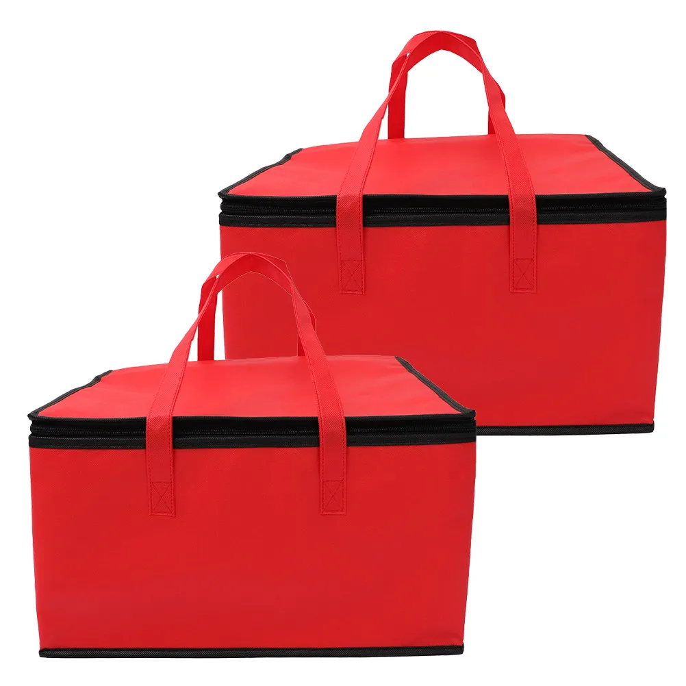 2Pcs Food Preservation Bag Insulated Travel Cooler Bag Catering Delivery Pizza Warmer Thermal Insulation Food Carrier Portable - view 5
