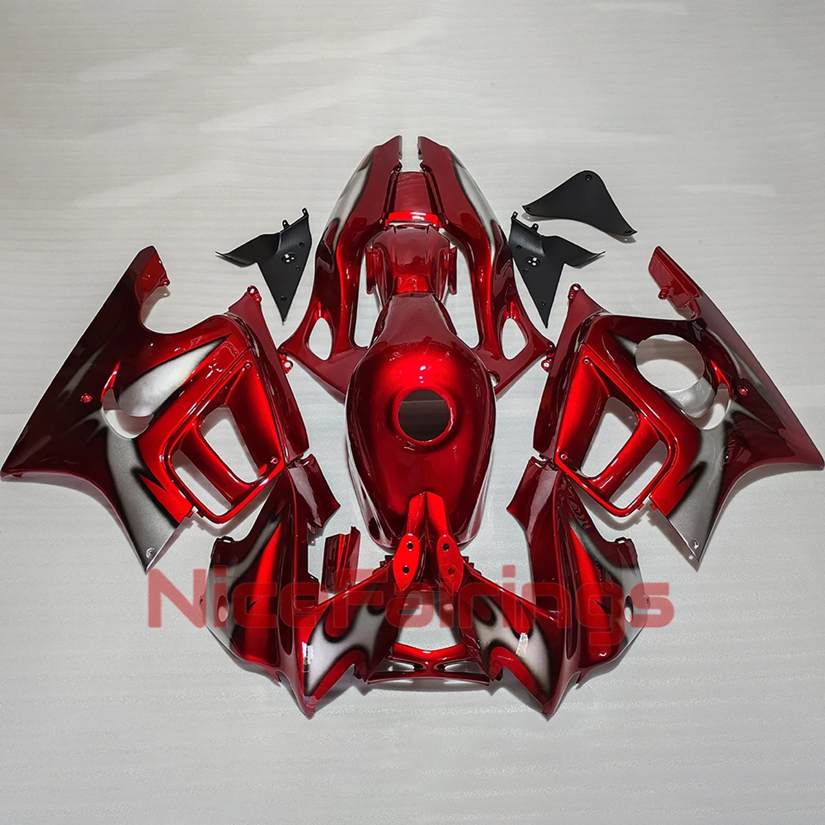For CBR600F3 1997 1998 Full Fairing Kit ABS Plastic Motorcycle Fairings Bodywork Cowling Custom Design White Red