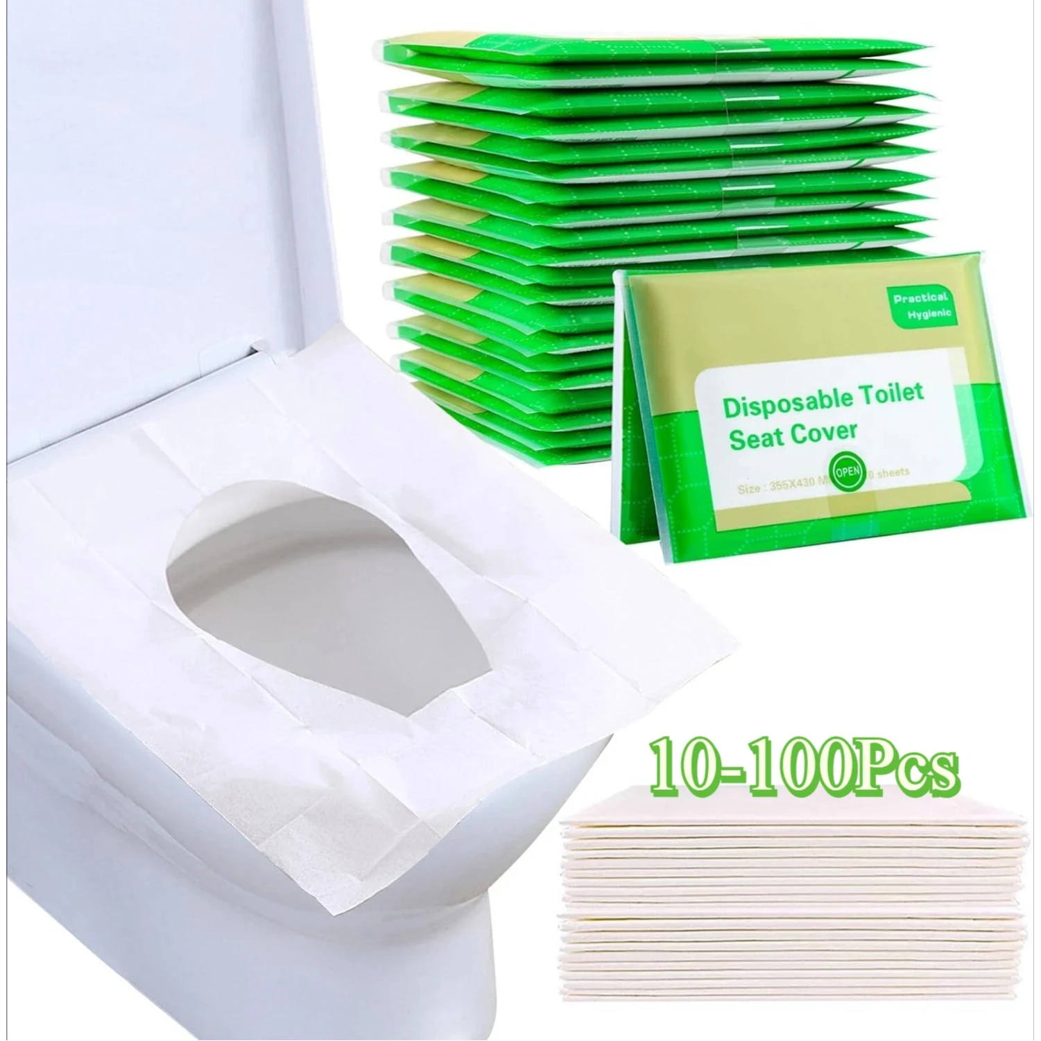 

Toilet Seat Covers Disposable Flushable Toilet Seat Covers Travel for Adults Kids Potty Training Travel Essential Convenient