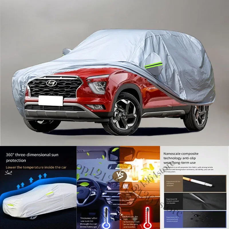 

For Hyundai IX25 fit Outdoor Protection Full Car Covers Snow Cover Sunshade Waterproof Dustproof Exterior Car cover protection