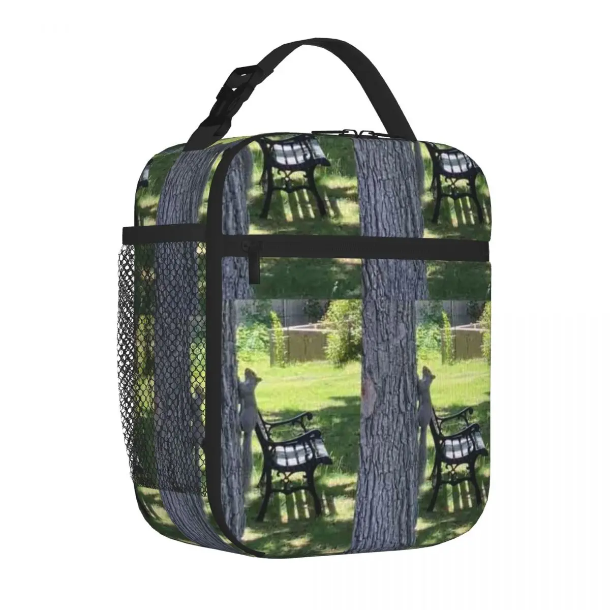 Bestselling Gray Squirrel On A Tree Solid Color Snack Bag Office To-Go Sports Lunch Bag