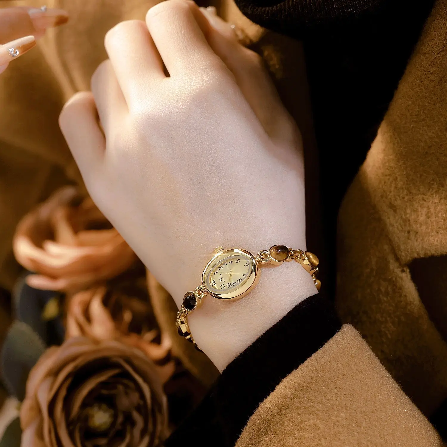 Watches For Woman Natural Jade Small Bracelet Quartz Wristwatch 2025 NEW Female Watch Vintage