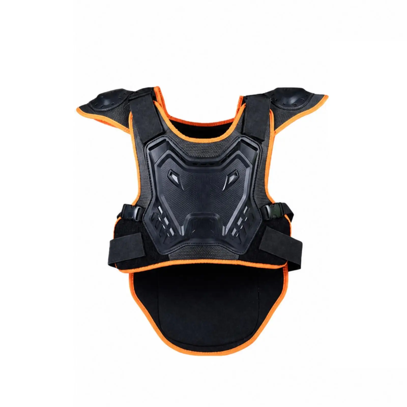 Riding Vest for Outdoor Sports Hard Polyethylene Chest Guard with Segmented Torso Shield and Extended Lower Back Protection