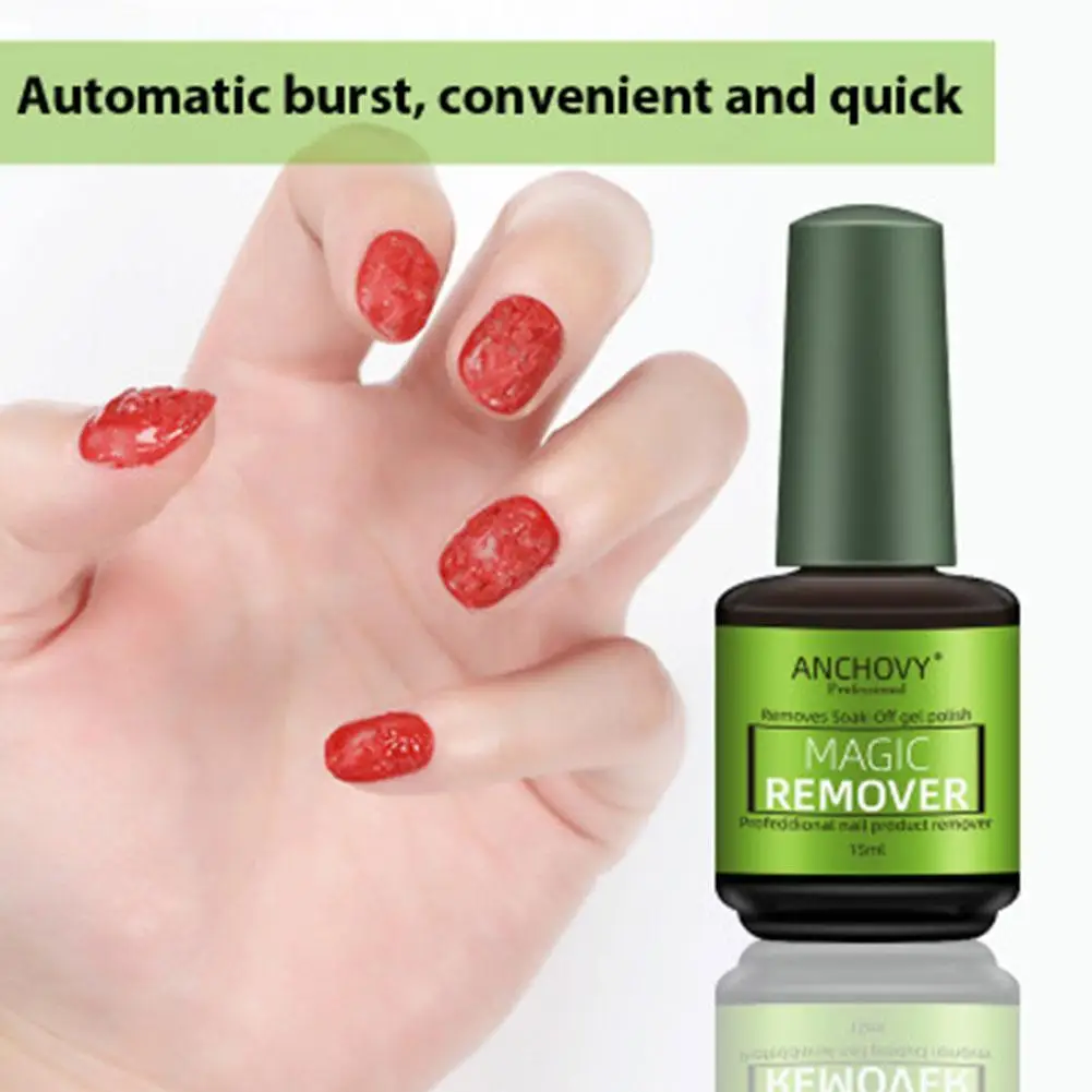 

15ml Magic Remover Nail Gel Polish Remover UV Gel Polish Permanent Nail Semi Magic Polish Varnish Remover Burst Gel Delete P2A7