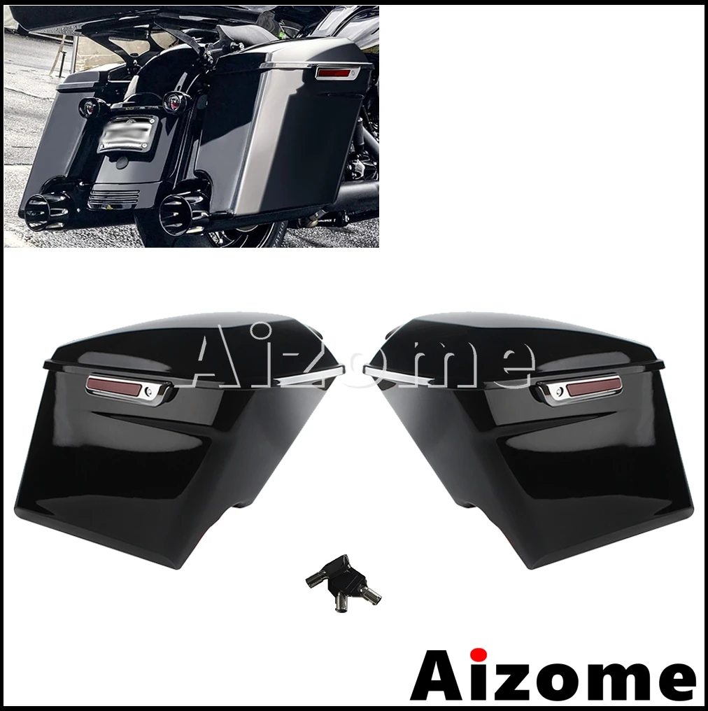 

Motorcycle Accessories Hard Saddle Bags Left Right Saddlebag ABS Plastic For Harley Touring FLT FLHT FLHTCU Electra Glide 14-24