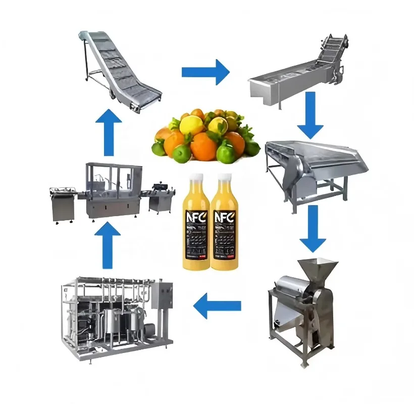 

Custom Factory Price Complete Small Scale Mango Orange Apple Juicer Production Line Automatic Juice Filling Machine
