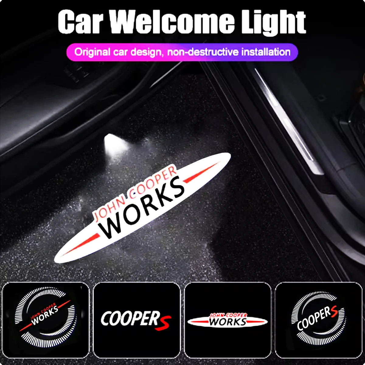 

LED Light Car Door Projector Car Welcome Light For BMW Mini Cooper Works R55 R56 R50 R53 R60 R61 F54 F55 F56 F60 Car Accessories