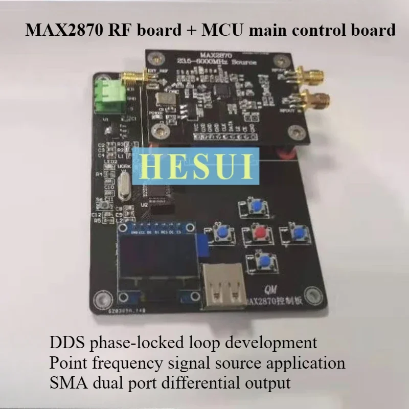 MAX2870 6GHz DDS PLL RF signal source module PLL point frequency sweep RF microwave Signal source Frequency synthesizer module
