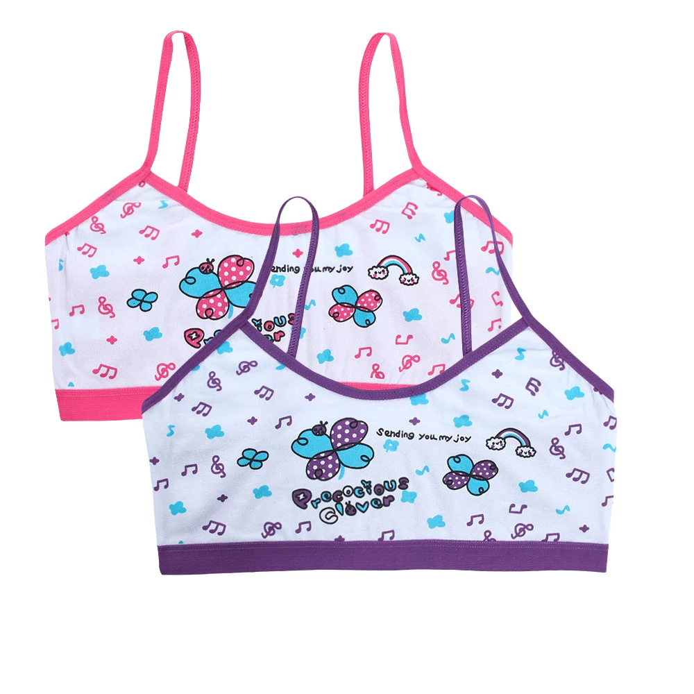 2-pack Teenage Girls' Strappy Tank Tops Soft Flower Printed 