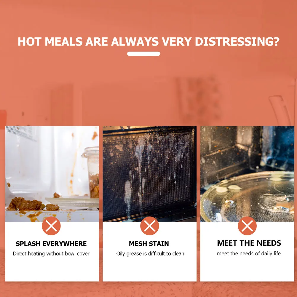 

1pc Microwave Spray Cover Transparent Heat-Resistant Food Cover For Dustproof Fruit Vegetable Preservation Oven Dish Lid 120℃