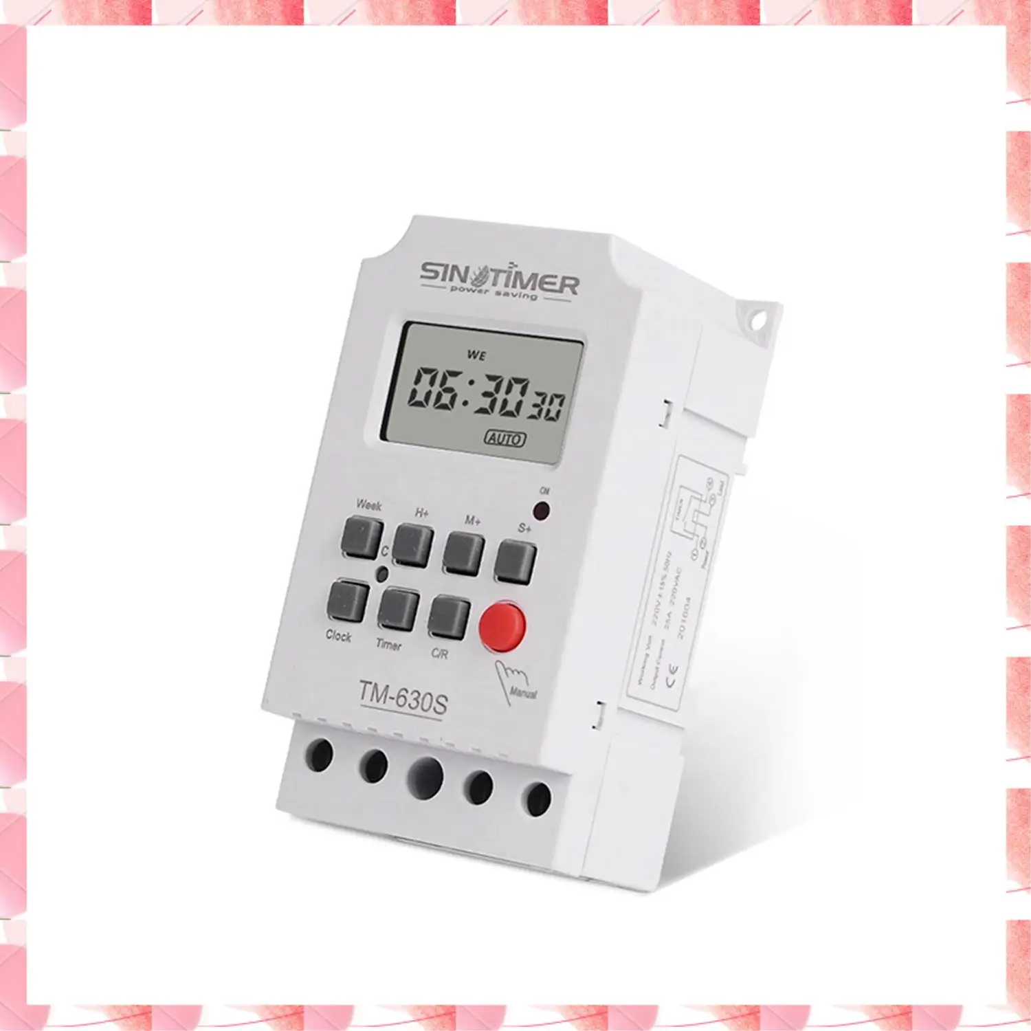 JAJA Sinotimer 2 Pcs Seconds Control Timer Switch Large Screen Digital Display Hot Pin Voltage Output Time Controller, Tm630s-4