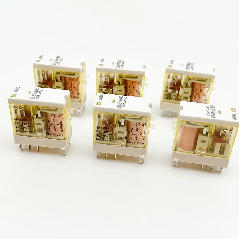 Module base Electronic Micro Electromagnetic Relay 4/6/8P DC24V DC12V AC220V