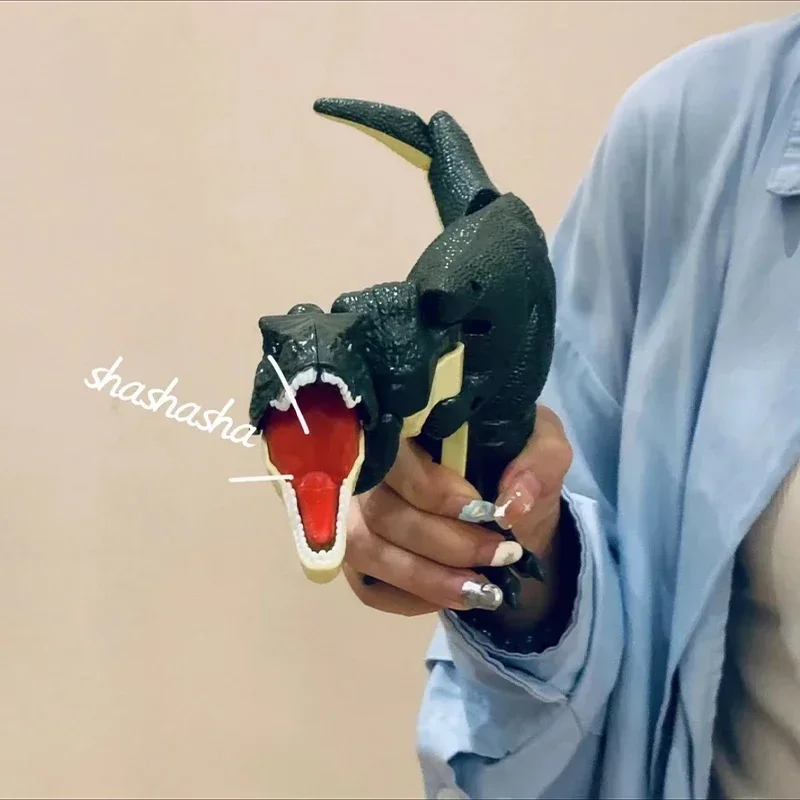 Children Decompression Dinosaur Toy Creative Hand-operated Telescopic Spring Swing Dinosaur Fidget Toys Christmas Gifts for Kids