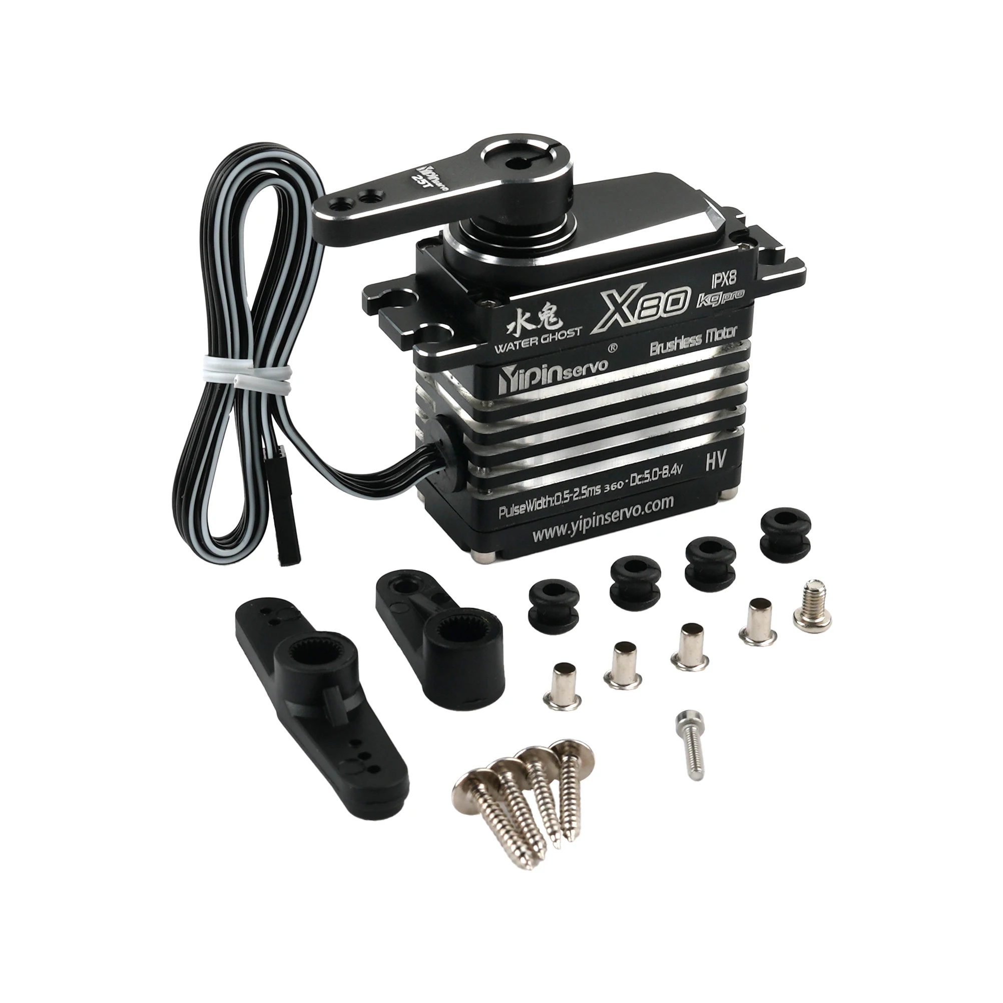 Servo digital de metal de alto torque 80KG X80 180 ° /270 ° /357 ° /360 °   Servos de motor sem escova brinquedos DIY para carros RC modelo de robô peças de energia
