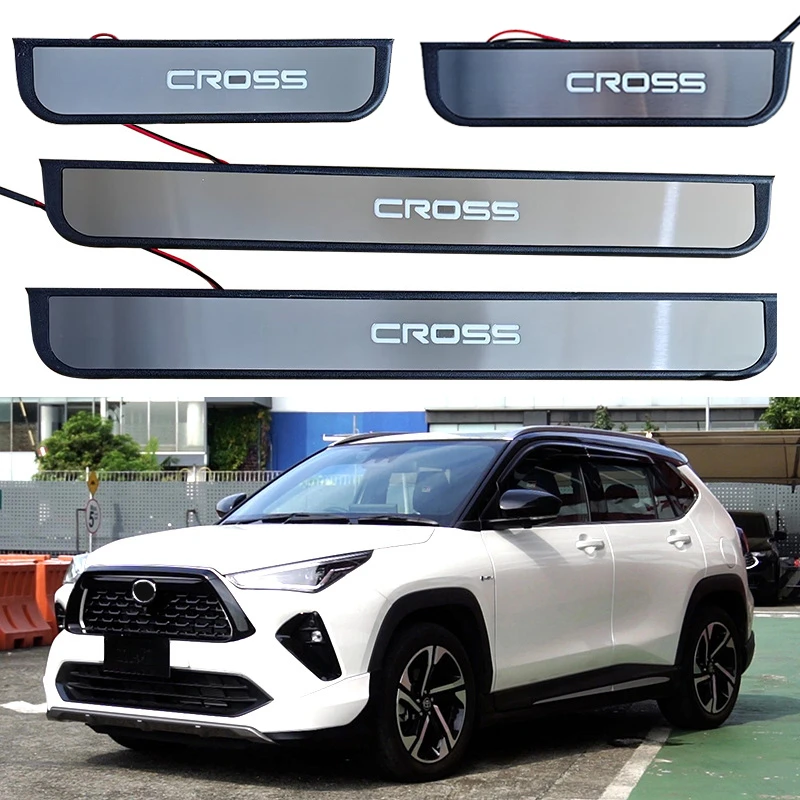 

Стайлинг автомобиля для Toyota Yaris Cross, 4 шт., фототабличка на порог, защитная крышка 2023 2024