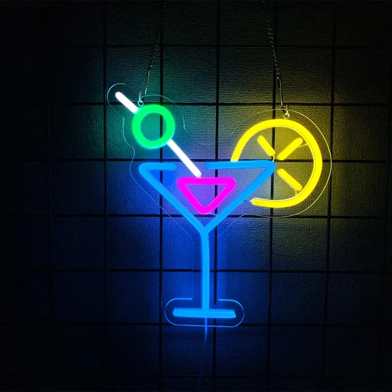 Cocktails and Dreams Neon Sign for Wall Decor LED Neon Light Signs USB Dimmable for Bedroom Room Home Beer Bar Bistro Art Decor view 4