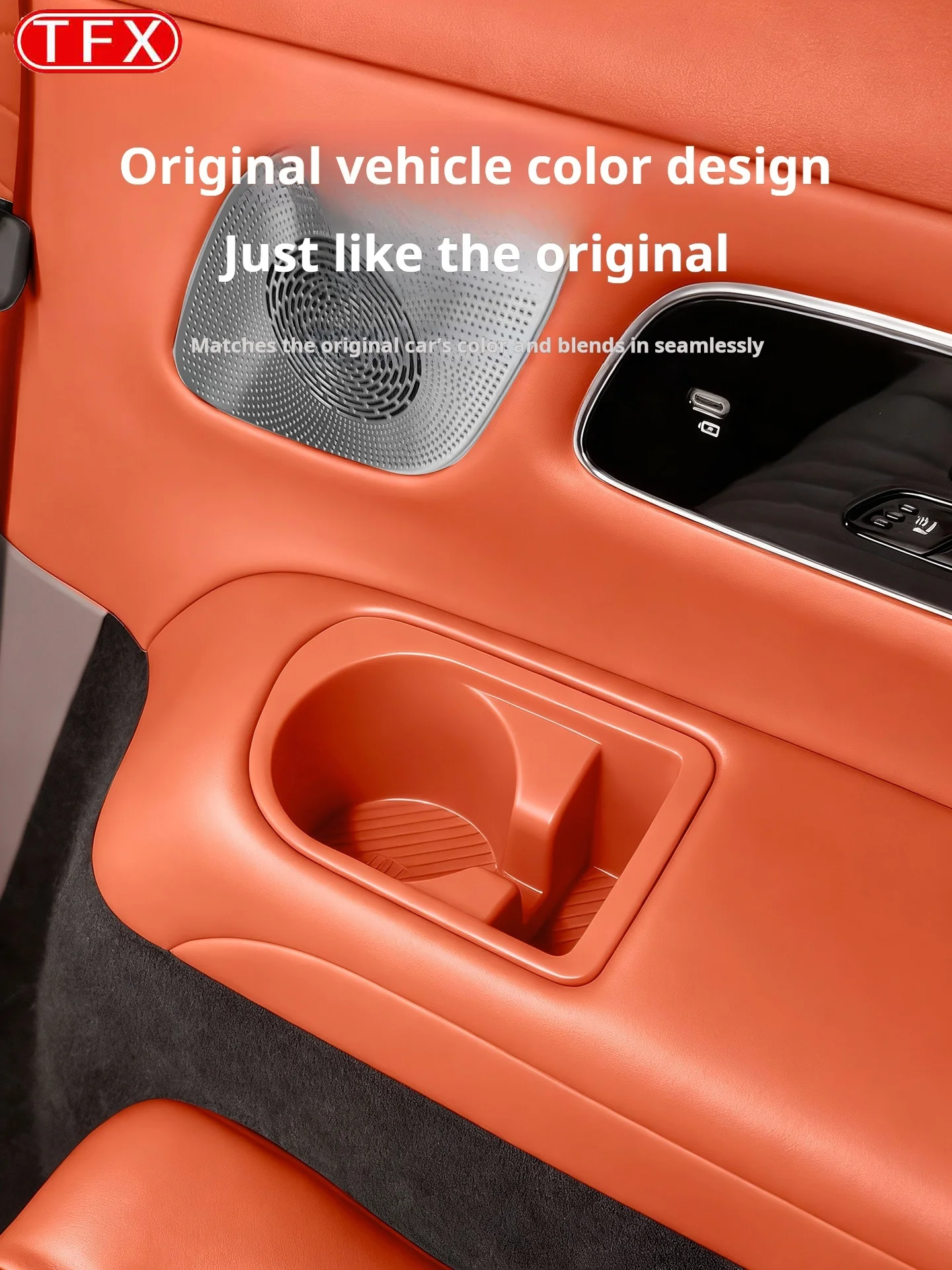 For Geely Galaxy M9 2025 2026 Car Styling Third Row Seat Cup Holder Silicone Mat Arm Store Tray Auto Modification Accessories