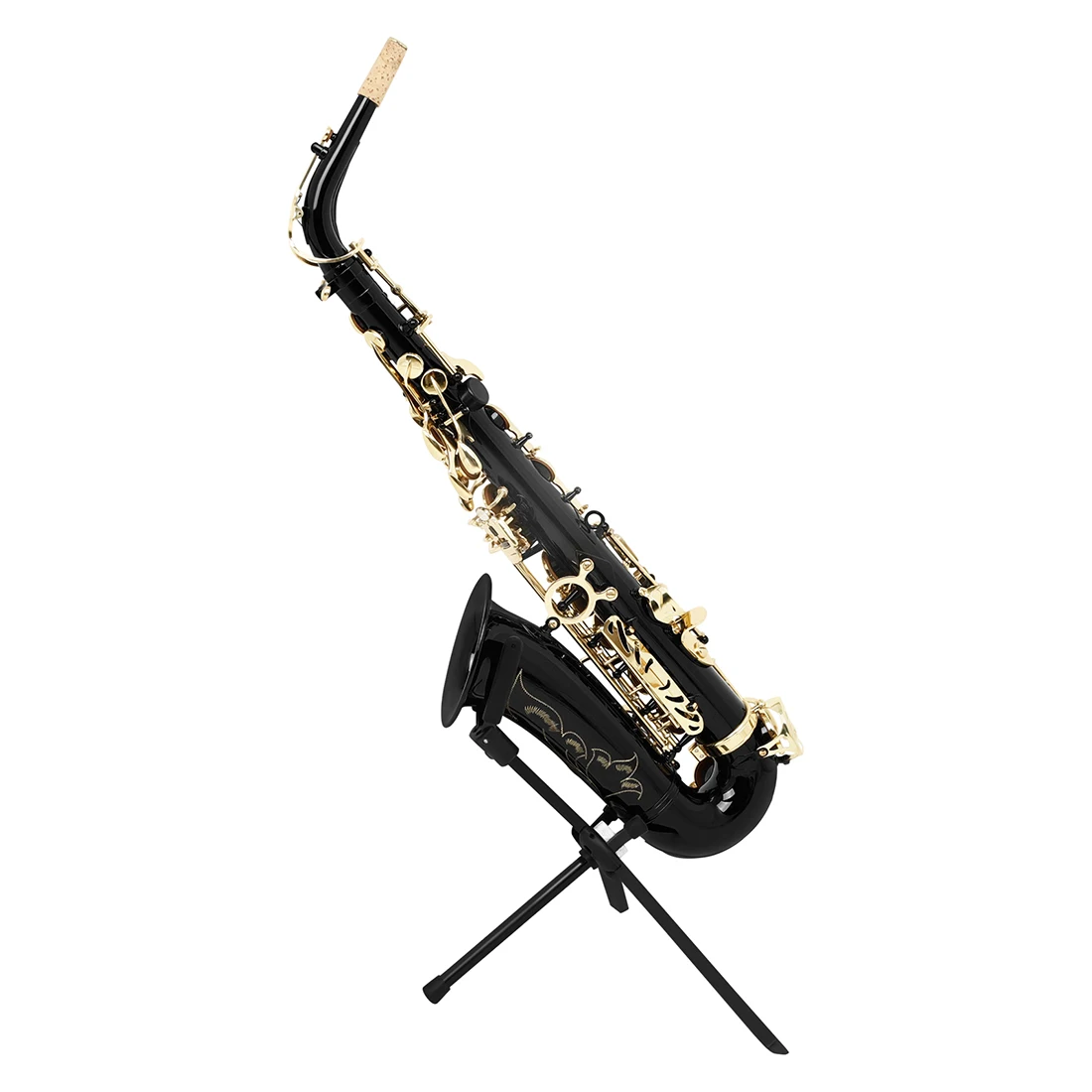 Alto Saxophone Stand Aluminum Alloy Flat Support Folding Stand Rubber Metal Foldable Storage Alto Sax Stand Saxophone Accessory