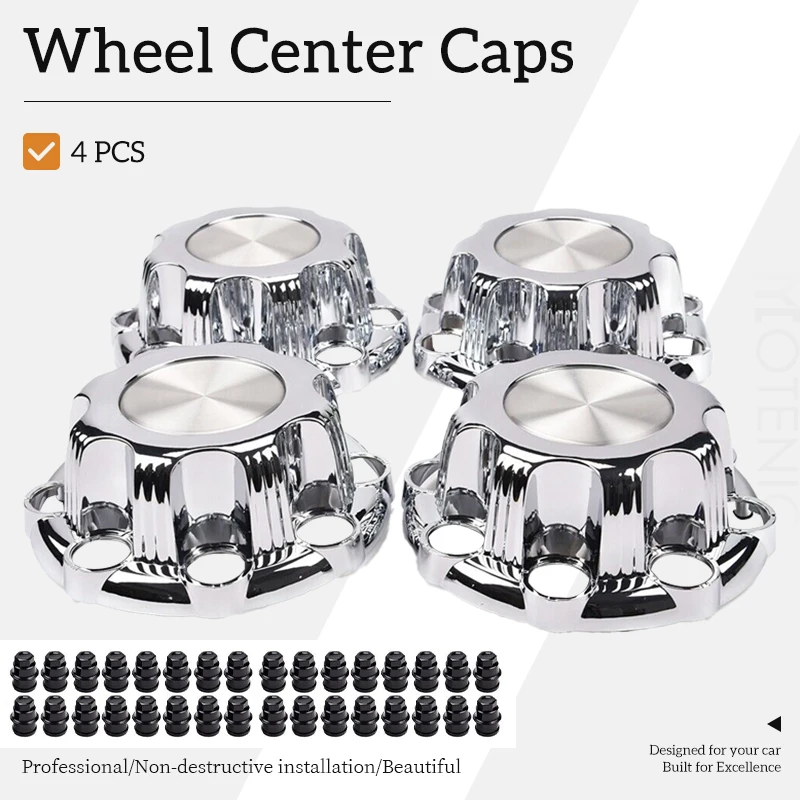 

4 шт. хромированные колпаки для центральных колес, для Chevy Silverado GMC Sierra 1500/99-08 Silverado Sierra 2500/00-08, обод 16 дюймов