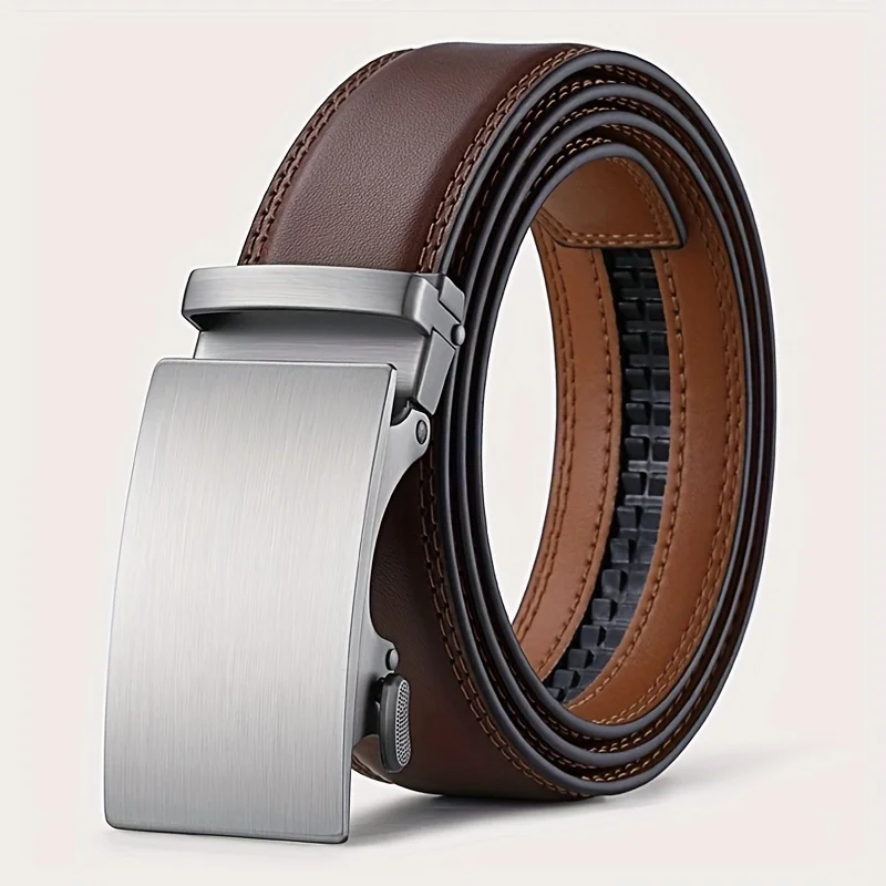 Men's leather belt luxury designer brand fashion cowboy belt of men ratchet cowskin casual suitable for any location male belt