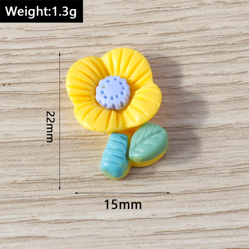 Tusember 10/20/30 Stück niedliche Harz-Flachfiguren mit Tier-, Blumen-, Lebensmittel- und Fruchtmotiven für Ohrringe, Armbänder, Schlüsselanhänger, DIY, handgefertigtes Kunsthandwerk – Detail 7